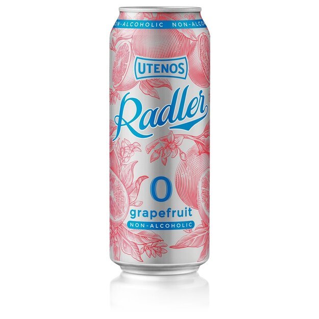 Nealkoholinis alaus kokteilis "Utenos Radler Grapefruit" 0.5l